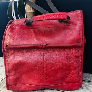 Red Leather Shoulder Bag